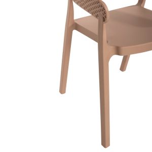 Armchair Polypropylene Perfoe Hm5941,03 cappuccino 53,5x50,5x73cm