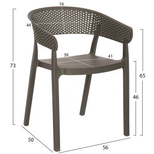 Armchair Polypropylene Perfoe Hm5941,07 dark green 53,5x50,5x73cm