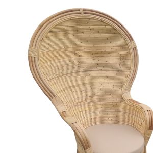 Кресло Rea естествен ратан с бежова възглавничка 85x85x141cм