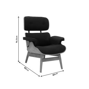 Кресло Relax Mirto от масивно дърво и бежова текстилна дамаска 80x80x96,5cm