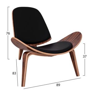 Кресло Relax Superior Plus дърво цвят орех черна Pu кожа Hm1128,01