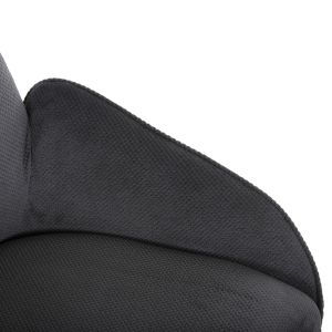 Кресло Shai сив с текстилна дамаска и черни метални крака 61x63x93hcм Hm9844,03