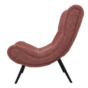 Кресло Silla от букле в прашно розово 97x80x100см