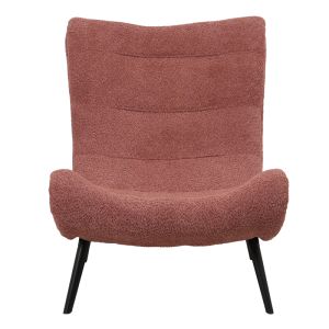Кресло Silla от букле в прашно розово 97x80x100см