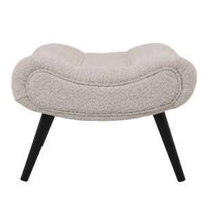 Кресло Silla от букле с табуретка в бежов цвят 97x80x100см