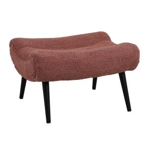 Кресло Silla от букле с табуретка в цвят гнила ябълка 97x80x100см
