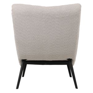 Кресло Silla от дамаска букле в бежов цвят 97x80x100см