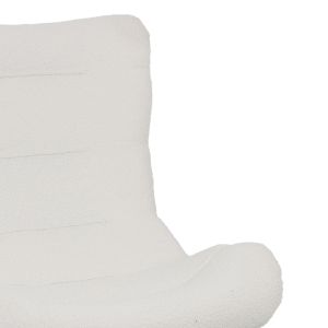 Кресло Silla от дамаска букле в бял цвят 97x80x100см
