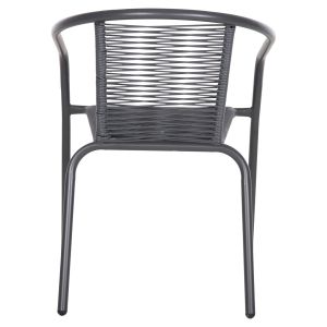 Swifter armchair Hm5969,01 metal in gray - synthetic rattan in gray 54x61x75cm