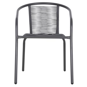 Swifter armchair Hm5969,01 metal in gray - synthetic rattan in gray 54x61x75cm