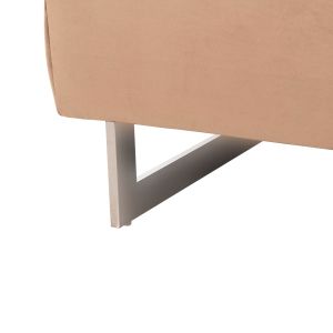 Кресло T,chesterfield Mobar Hm3261,03 бежово плюшено с метални крака 99x86,5x77hcm