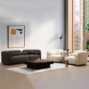 Кресло Tranquil с кремава дамаска букле 90x90x74cm Pre Order