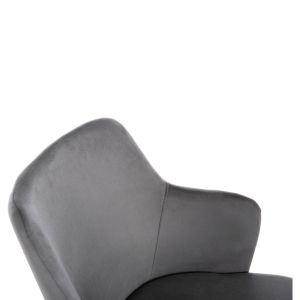 Triana armchair gray velvet with gold metal legs 54.5x60.5x85.5hcm Hm9278.11