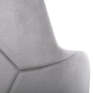 Triana armchair gray velvet with gold metal legs 54.5x60.5x85.5hcm Hm9278.11