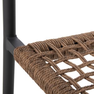 Armchair Trilan Hm6044,03 aluminum in anthracite - synthetic rattan in natural 57x59x85cm