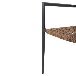 Armchair Trilan Hm6044,03 aluminum in anthracite - synthetic rattan in natural 57x59x85cm