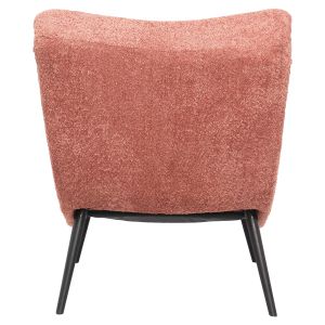 Кресло Vienna Swing Brym Hm9605,02 розово букле-с черни дървени крака 97x80x100hcm