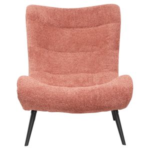 Кресло Vienna Swing Brym Hm9605,02 розово букле-с черни дървени крака 97x80x100hcm