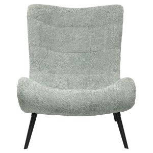 Кресло Vienna Swing Brym Hm9605,05 букле цвят шам фъстък-с черни дървени крака 97x80x100hcm