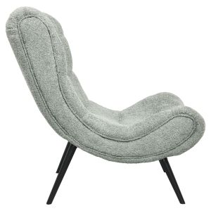 Кресло Vienna Swing Brym Hm9605,05 букле цвят шам фъстък-с черни дървени крака 97x80x100hcm