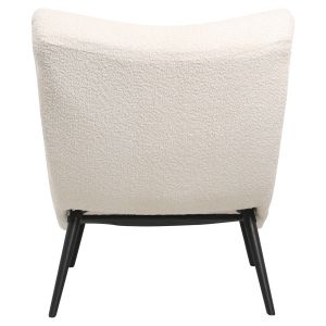 Кресло Vienna Swing Brym Hm9605,06 букле цвят екрю-с черни дървени крака 97x80x100hcm