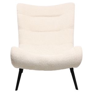 Кресло Vienna Swing Brym Hm9605,06 букле цвят екрю-с черни дървени крака 97x80x100hcm
