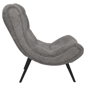 Кресло Vienna Swing Brym Hm9605,11 сиво букле-с черни дървени крака 97x80x100hcm