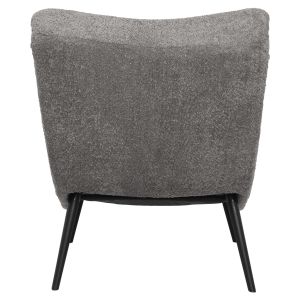Кресло Vienna Swing Brym Hm9605,11 сиво букле-с черни дървени крака 97x80x100hcm
