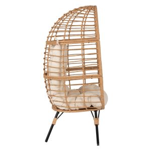 Кресло ратан овал Hm5869,01 метална основа 77x72x148cm