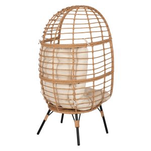 Кресло ратан овал Hm5869,01 метална основа 77x72x148cm