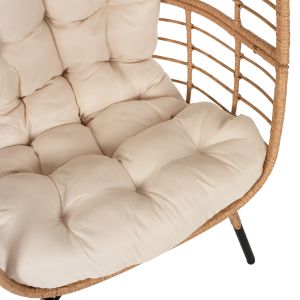 Кресло ратан овал Hm5869,01 метална основа 77x72x148cm