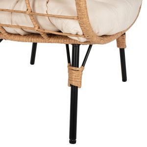 Кресло ратан овал Hm5869,01 метална основа 77x72x148cm