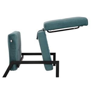 Кресло/сгъваемо легло Hm3078,15 тюркоаз кадифе 95x92x66hcm