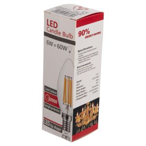 Led filament bulb 4w E14 3000k clear Dimmable Hm4048,01