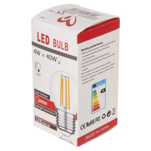 Led filament bulb 6w E27 3000k clear Dimmable Hm4046,01