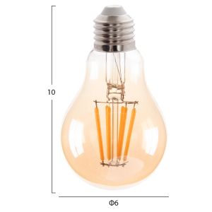 Bulb Led filament 8w E27 3000k gold Dimmable Hm4045