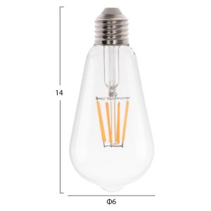 Bulb Led filament 8w E27 3000k transparent Dimmable Hm4188,01