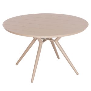 Round aluminum table Higer Hm6290.04 cappuccino Φ126x74hcm.