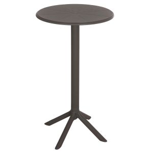 Round bar table Terrin Hm6126.15 polypropylene in dark olive green Φ60x106cm.