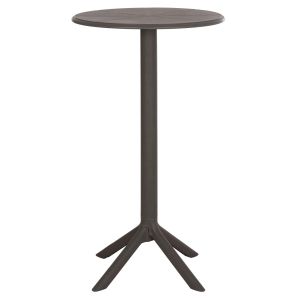 Round bar table Terrin Hm6126.15 polypropylene in dark olive green Φ60x106cm.