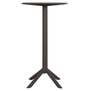 Round bar table Terrin Hm6126.15 polypropylene in dark olive green Φ60x106cm.