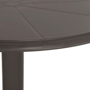 Round bar table Terrin Hm6126.15 polypropylene in dark olive green Φ60x106cm.