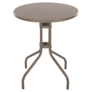 Кръгла външна маса металик в цвят шампанско D60x70hcm Hm5973,04 Lino