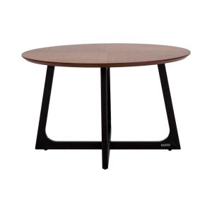 Round wooden coffee table Elitte brown color 90x54cm