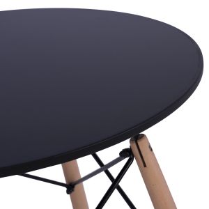 Round table Minimal Art Wood black top 60x72cm Hm0060,02