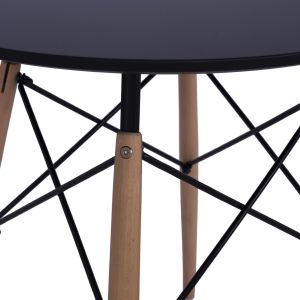 Round table Minimal Art Wood black top 60x72cm Hm0060,02