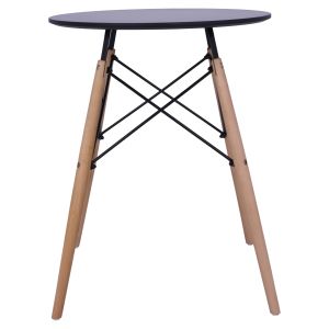 Round table Minimal Art Wood black top 60x72cm Hm0060,02
