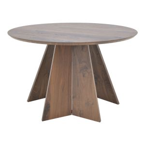 Round table, Mdf, walnut color, D120x76 cm