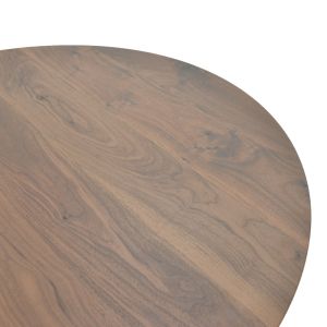 Round table, Mdf, walnut color, D120x76 cm