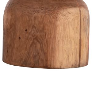 Кръгла маса-табуретка Febryn Hm18234.11 масивно дърво Suar в естествен цвят Φ35x45всм.